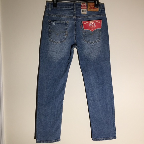 Levis 502 Regular Taper Camo Patch Jeans W33 X L28 - Picture 3 of 8